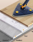 Triton™ 360° Rotation Self-Squeeze Triangular Mop
