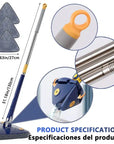 Triton™ 360° Rotation Self-Squeeze Triangular Mop