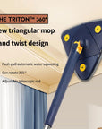 Triton™ 360° Rotation Self-Squeeze Triangular Mop