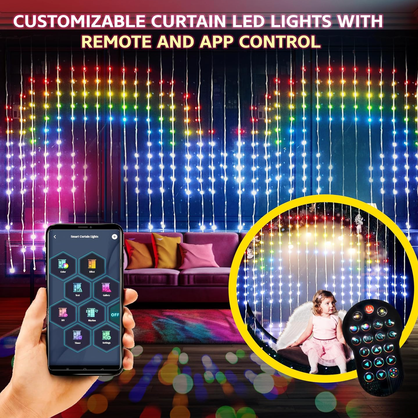 LuminArt™ LED Smart Curtains